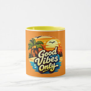 Good Vibes Only Positive Quote Graphic Mug
