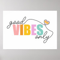 Good Vibes Only Rainbow Heart