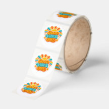 Good Vibes Only Retro Groovy Vinyl Sticker