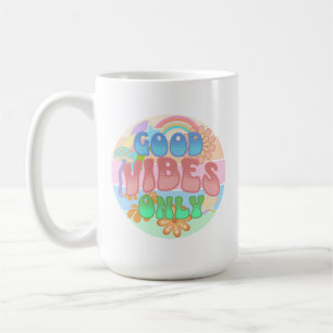 Good Vibes Only   Retro Vintage  Coffee Mug