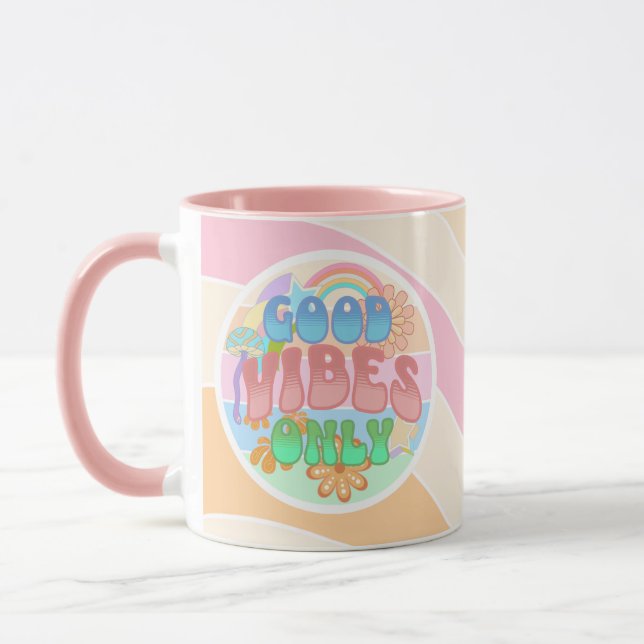 Good Vibes Only | Retro Vintage  Mug (Left)
