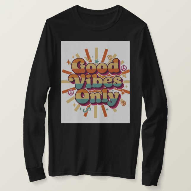 Good Vibes Only Retro Women’s T-Shirt  (Design Front)