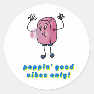 Good Vibes Only Round Sticker