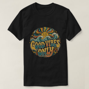Good Vibes Only Shirt Positive Retro Sun Tee