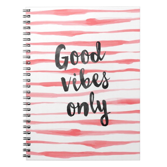 Good vibes only spiral notebook (Front)