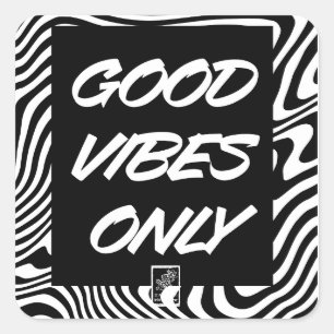 Good Vibes Only. Sticker. Square Sticker