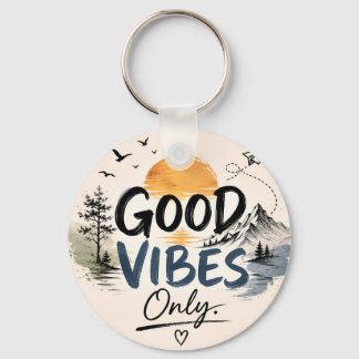 Good Vibes Only Stylish Trendy Keychain