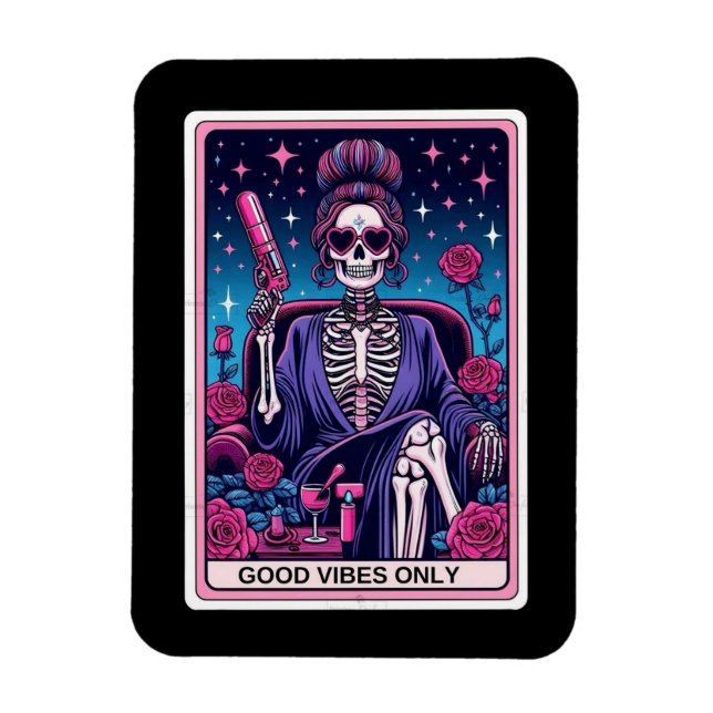 Good Vibes Only Tarot Card Magnet (Vertical)