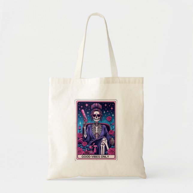 Good Vibes Only Tarot Card Tote Bag (Front)
