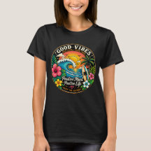 Good Vibes Only Tropical Sunset Beach T-Shirt