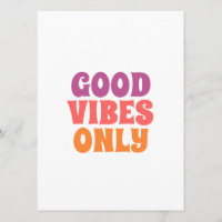Good Vibes Only Typography Wall Art