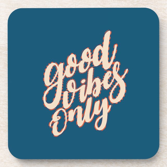 Good Vibes Only Valentine's Day | Coaster (Front)
