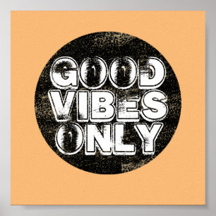 good vibes only wall art quote distressed style