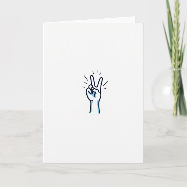 Good Vibes Peace Sign Card (Front)