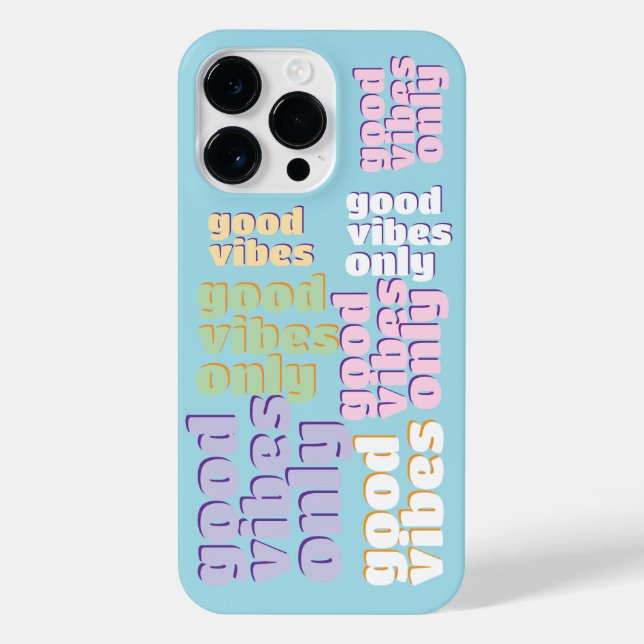 good vibes phrases iPhone case (Back)