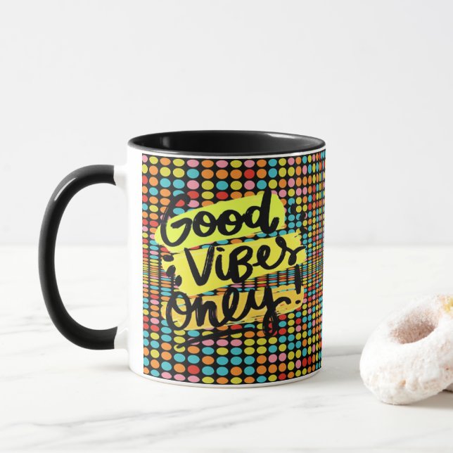 Good Vibes Pop Art Energy Mug (With Donut)
