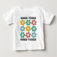 Good Vibes Retro Colourful Daisy Flowers