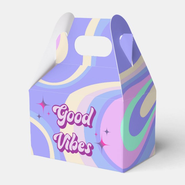 Good Vibes Retro Disco Bridal Shower Favour Box (Front Side)