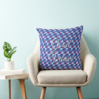 Good Vibes Retro Purple to Blue Geometric Abstract