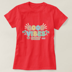 Good Vibes Retro Summer Beach Aesthetic Pastel T-Shirt