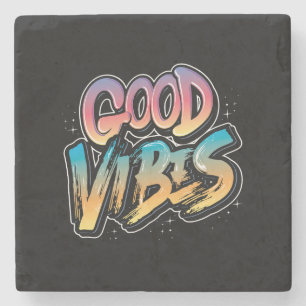 good-vibes-slogan-graphic-typography stone coaster