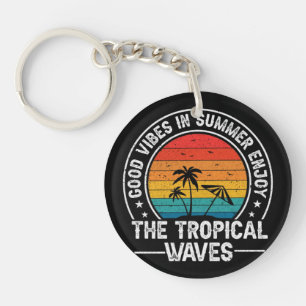 Good Vibes Summer Tropical Waves-64107 Key Ring