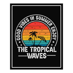 Good Vibes Summer Tropical Waves Photo Print