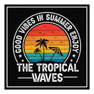 Good Vibes Summer Tropical Waves Photo Print