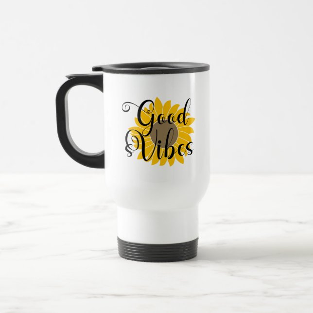 Good Vibes Sunflower    Coffee Mug (Left)