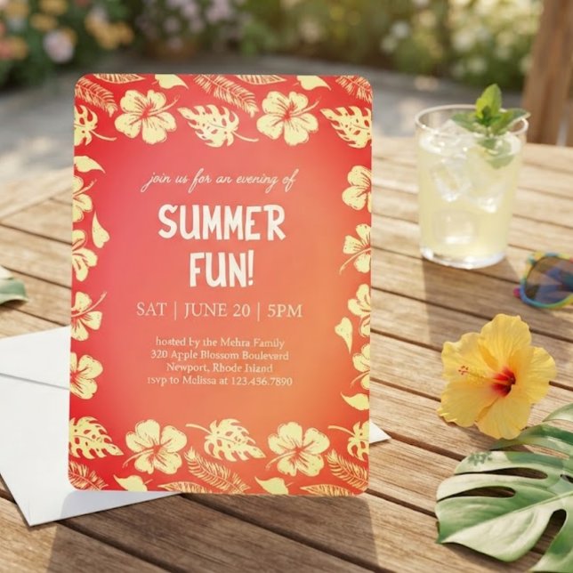 Good Vibes & Sunshine Summer Party Invitation (Creator Uploaded)