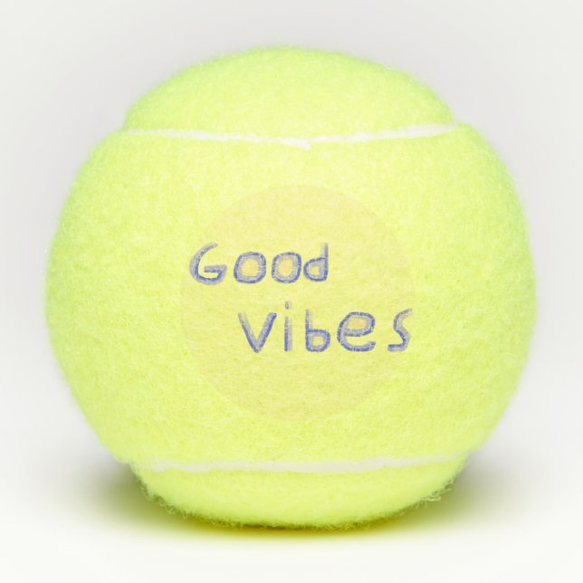 good vibes text art tennis balls (Front)