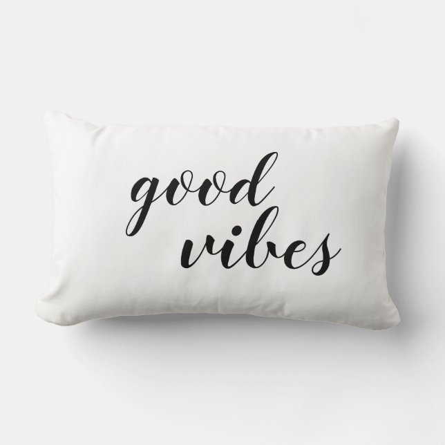 Good Vibes Throw Pillow  (Front)