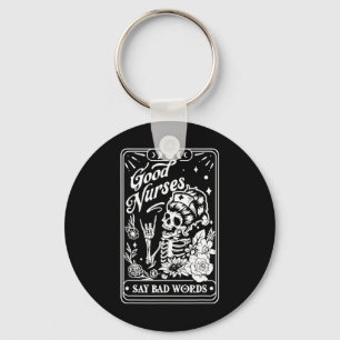Good Vibes Till I Die - Skeleton Hand Halloween Key Ring