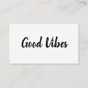 Good Vibes / Trendy Font Business Card