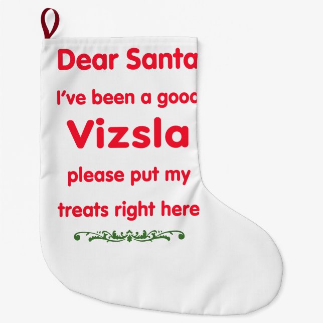 good vizsla large christmas stocking (Front)
