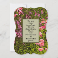 "Good Wishes For New Chapter In Your LIfe"/Floral