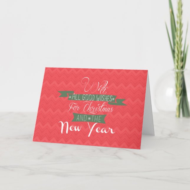 Good Wishes Holiday Card (Front)