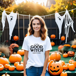 Good Witch & Bat Design | Halloween Magic T-Shirt