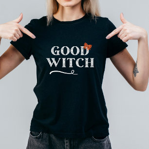Good Witch - cute orange bow black T-Shirt