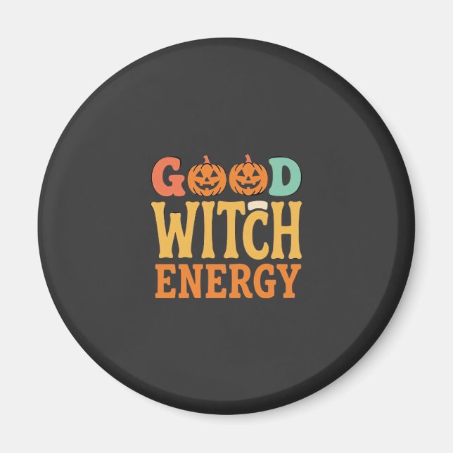Good Witch Energy Halloween Pumpkin Design_1 Magnet (Front)