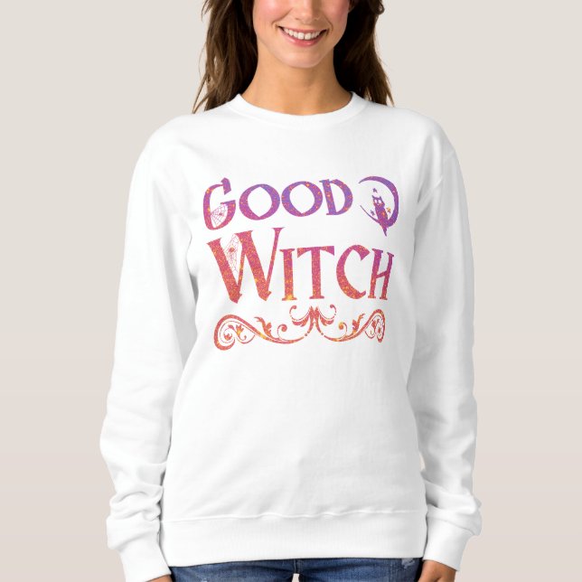 Good Witch Owl coloured Halloween  Sweatshirt (Front)