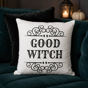 Good Witch White Custom Halloween Cushion