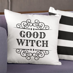 Good Witch White Custom Halloween Cushion