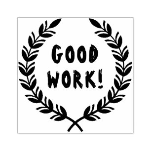 Good Work Script Teacher Rubber Stamp
