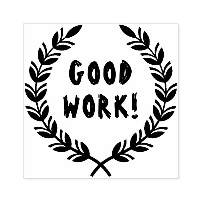 Good Work Script Teacher Rubber Stamp (Imprint)
