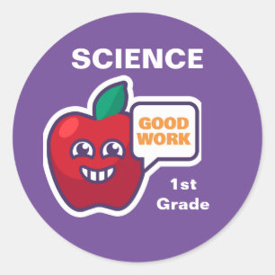 Good Work! Student Science Award Sticker Customise