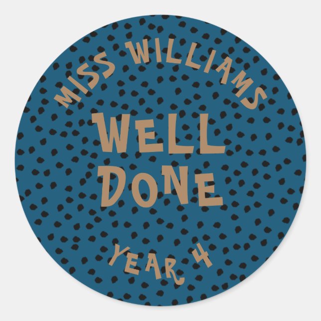 Good Work Teacher Encouragement  Star Sticker (Front)