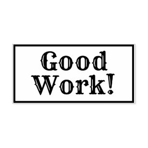 Good work. Teacher marking homework Rubber Stamp