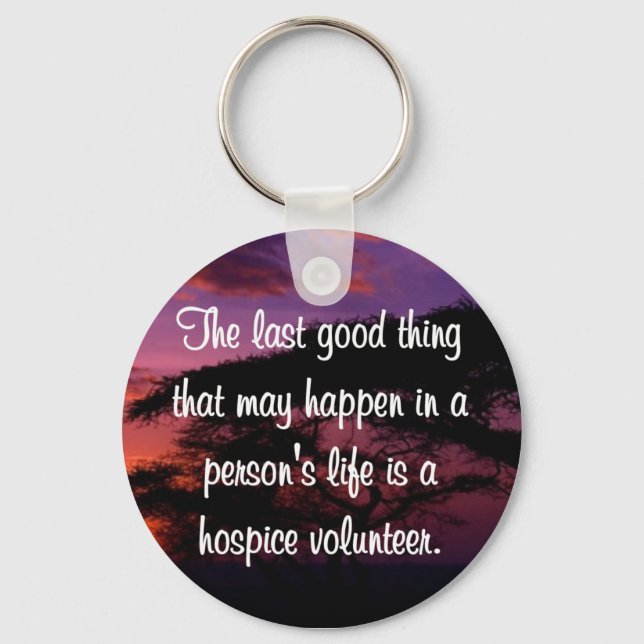 Good Works of the Hospice Volunteer Key Ring (Front)