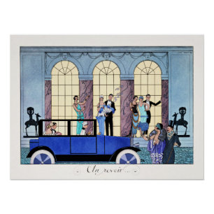 Goodbye, 1920 Art Deco illustration Poster